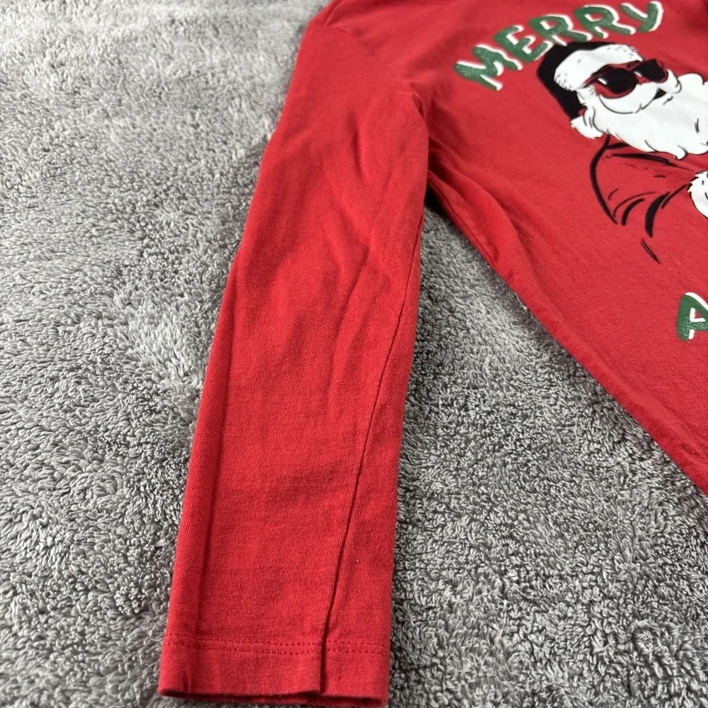 Carter's Kid Long Sleeve T-Shirt Kids Size 5/5A Red‎ Christmas Santa